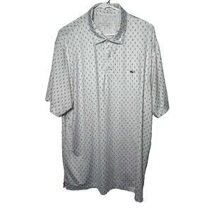 Vineyard Vines Performance Polo Shirt Men's XL White Golf Short Sleeve